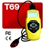Motorcycle engine auto scan gauge for American car / OBD2/EOBD code scanner T69-multilingual,live data graph,data print out
