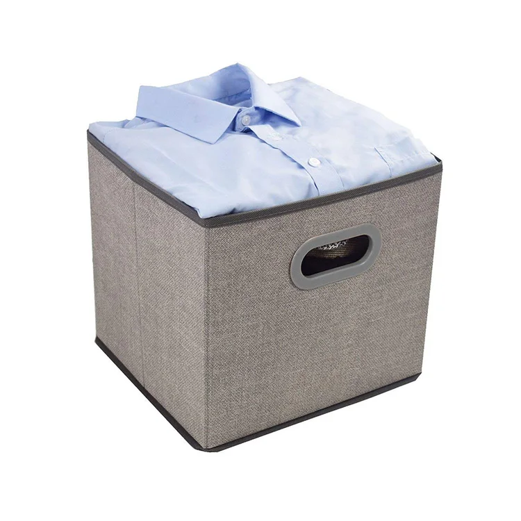 Oem Logo Printed Foldable Breathable Cube Basket Bins Organizer
