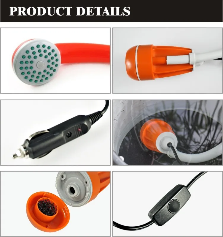 12v Camping Shower With Bidet Spray Toilet/personal Portable Muslim