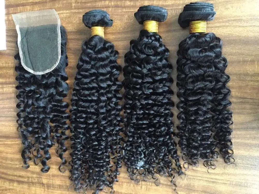 4c Afro Kinky Curly Human Hair Weave High Tangle Free No Shed Hair