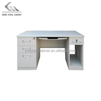 Low Price Metal Computer Desk With Drawers Steel Office Furniture
