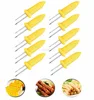 BBQ Grill Corn Holders on the Cob Holders Set for Skewers BBQ Twin Prong Sweetcorn Holder Fork
