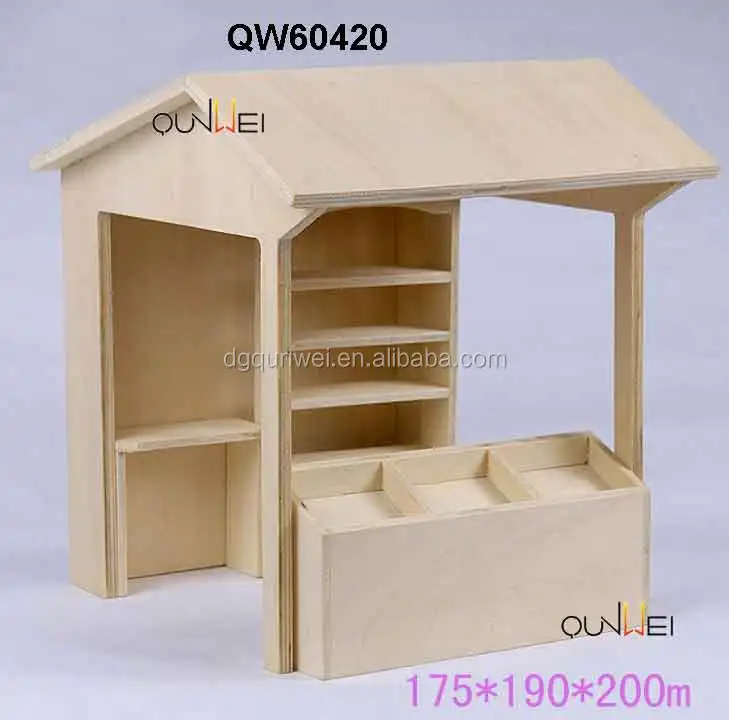 Contador de Tienda de casa de muñecas shop montaje sin rematar Bare en miniatura muebles de madera