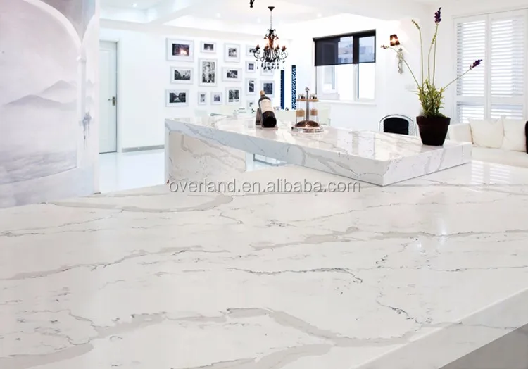 White mirror fleck quartz stone countertop