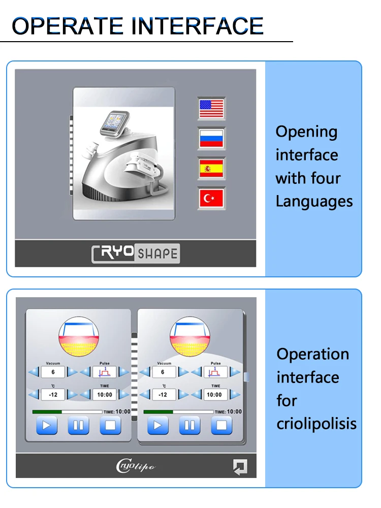 Dual handle work at the same time Criolipolisis machine fat freezing cellulite remove equipment