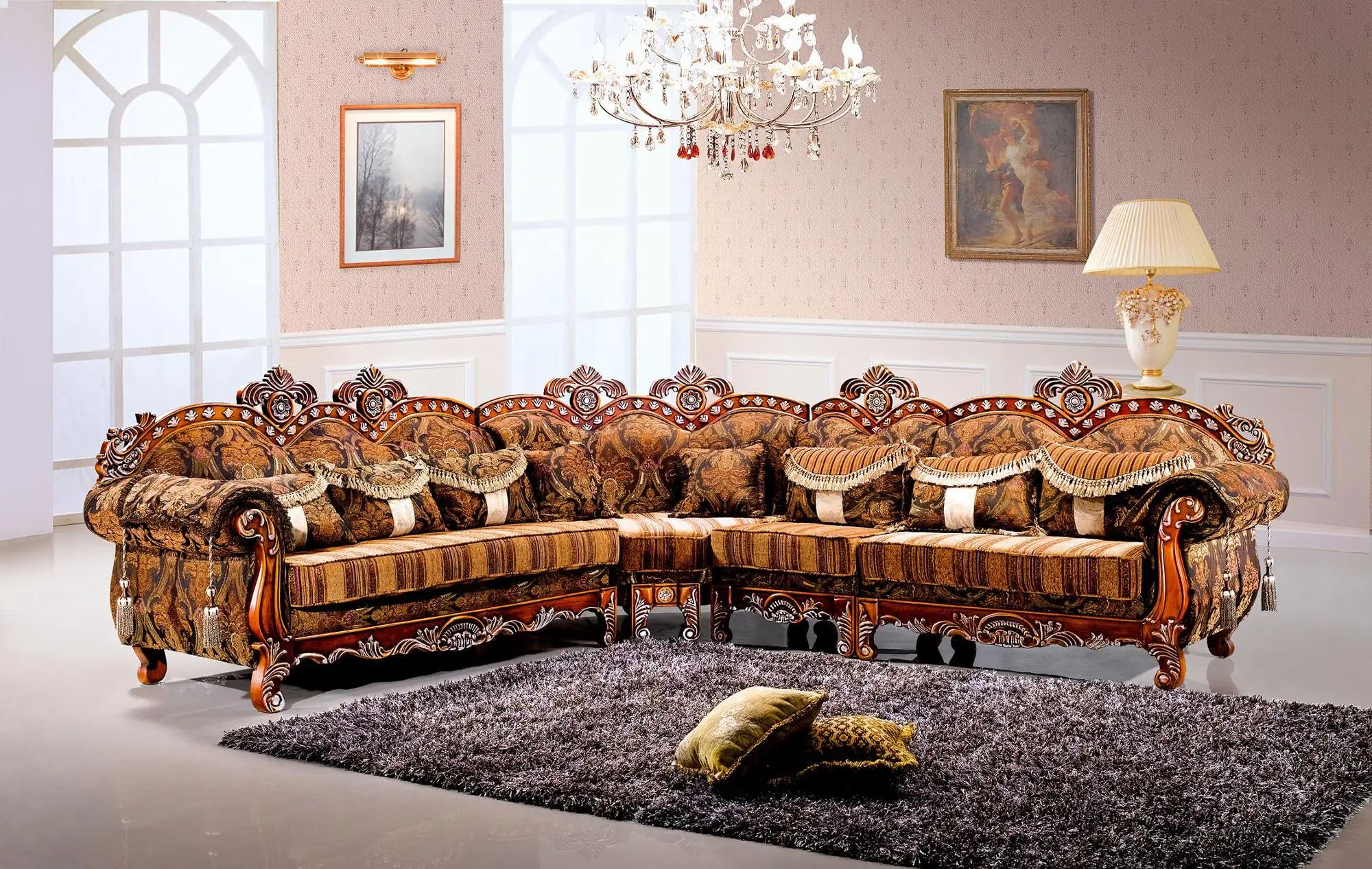 Custom Made Arabic Majlis Livingroom Fabric Sofa,Arabic Flooring