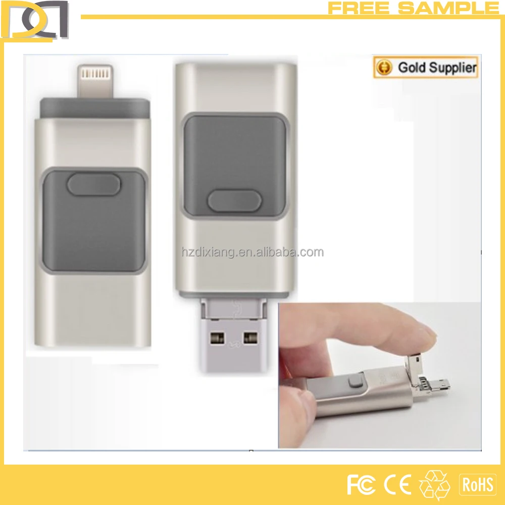 2016 Free Sample Custom logo OTG usb flash drive for i phone and android mobile phone usb flash drive
