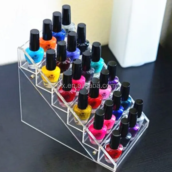 Round Shape Acrylic Display Stand Nail Polish/ Rotating Acrylic Nail