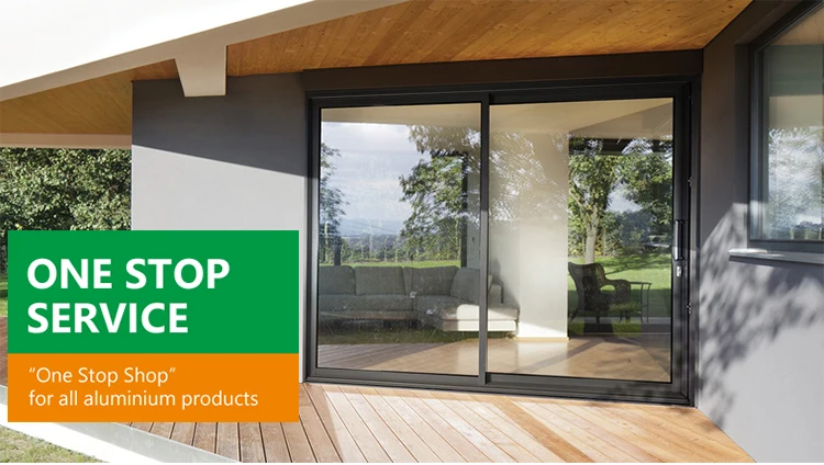2017 Best selling single pane panel sliding glass doors aluminum veranda thermal break sliding door