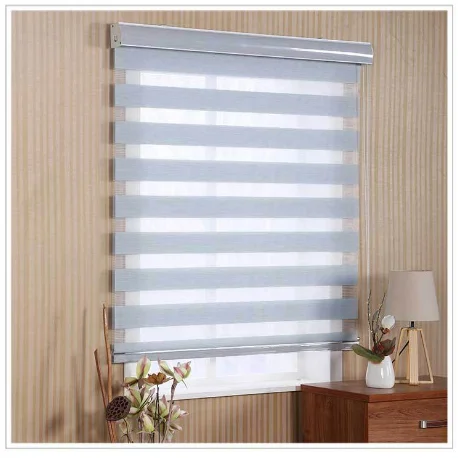 Semi blackout / 100% blackout roller blind automatic /manual zebra shades for windows