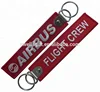 Wholesale custom logo airbus embroidery keychain,key rings,key tags