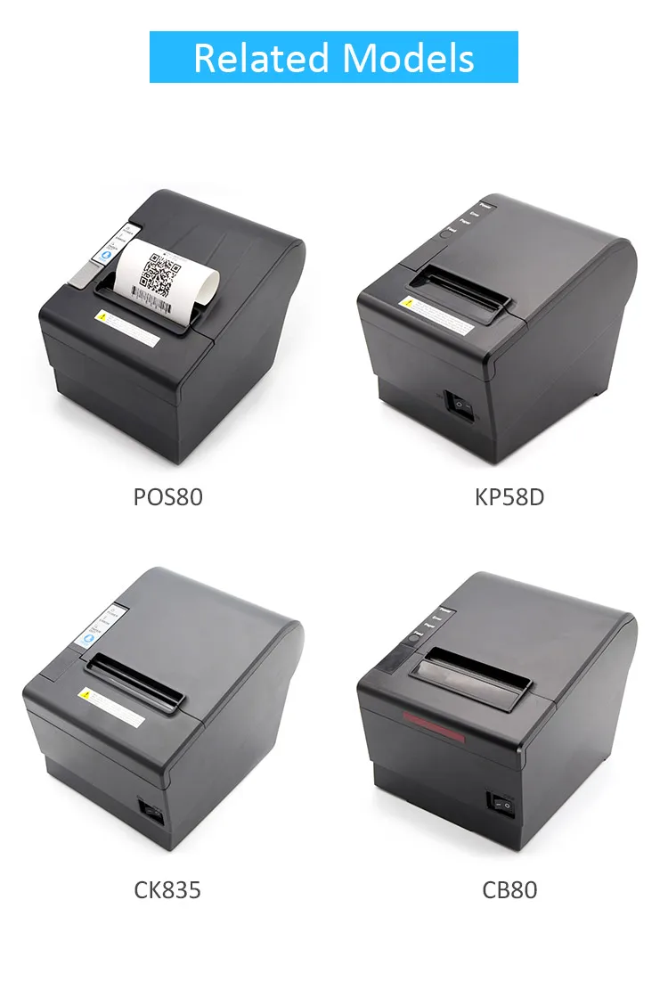 Pos Printer 80mm Thermal Receipt Printer With Auto Cutter Usb/ Parallel ...