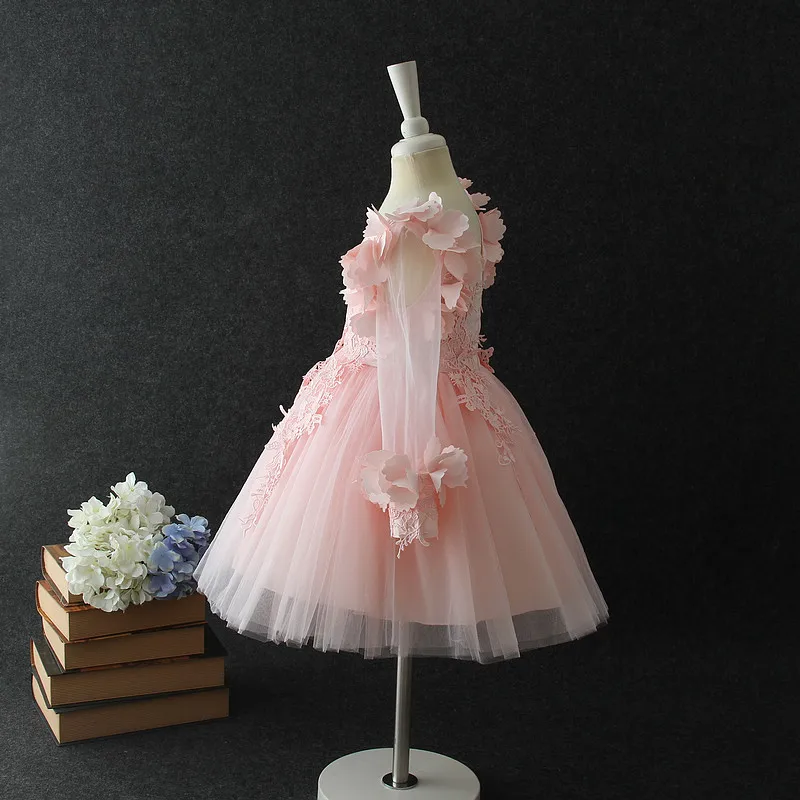 Heisse Herbst Winter Kleidung Langarm Blume Madchen Kleid Hochzeit Brautjungfer Vietnam Rosa Kleid Weihnachten Kleider Fur 7 Jahre Alt Buy Party Kleider Fur Madchen Kinder Kleider Designs Fur Winter Designer Kleider Fur Kinder