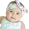 Popular design baby cotton headband polka dot hair bow knitted baby headband