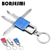 Creative Multi-function opener 4 in 1 stainless steel knife keychain folding knives portable gifts pocket knife made in china