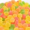 Custom made jar packing mini button shape super sour gummy candy