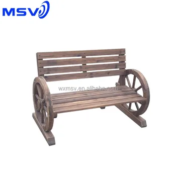 Patio Trasero Rústico De Rueda De Carro Banco - Buy Banco De La Rueda