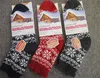 Women ladies snowflake knitted indoor room outdoor socks with brushed inside