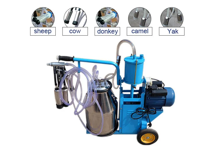 durable dairy farm animal piston best dairy mobile mini milking machine for farm portable