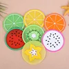 Creative anti-skid insulation cup coasters, jelly color fruit shape coasters silicone cup mats
