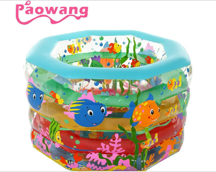 Детские надувные бассейн мультфильм умывальница мульти fishs печать восьмиугольная бассейн