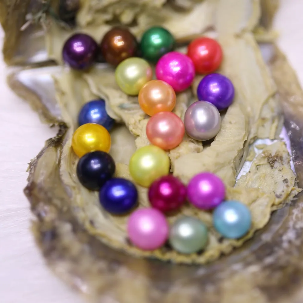 34 Colors 20 Pearls In 1 Akoya Pearl Oyster,78mm 3a Grade Round Pearl,Freshwater Natural Pearl