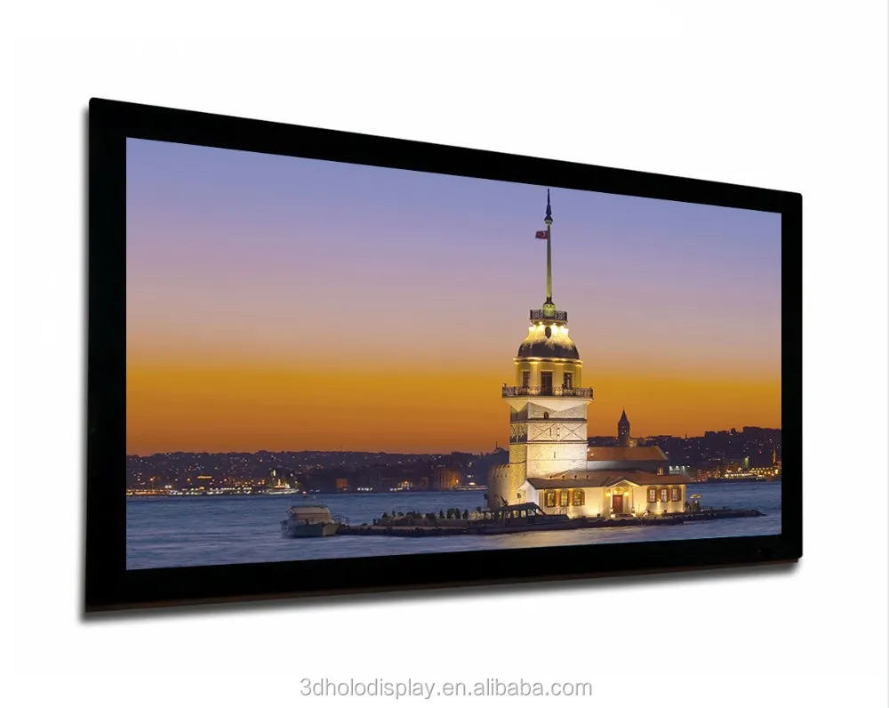 Fixed Projector Screen,Perforated Acoustically Transparent Screen,3d