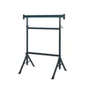 adjustable in height steel scaffolding trestle with welded steel pipes at both ends