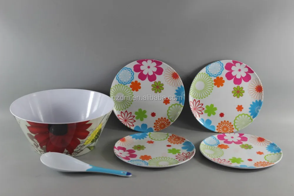 Melamine Salad Set/Plastic Picnic Salad Set