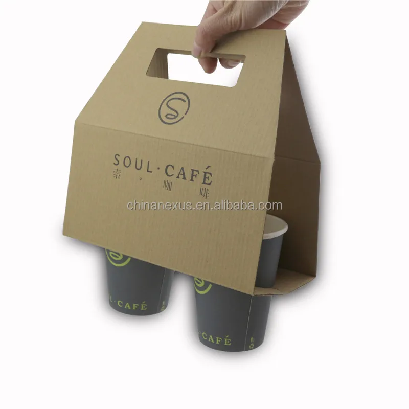 3 Layers E Corrugated Paper Cup Carrier With 2 Holes View 3 Layers E Corrugated Paper Cup Carrier With 2 Holes