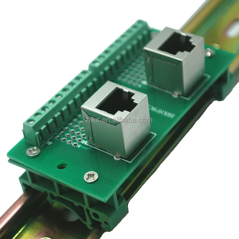 Rj45 Breakout Board With 2 Rj45 8p8c Jacks And 2 *8pins Terminal Blocks