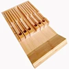 Multifunction Kitchen knife Organizer In Drawer Bamboo Knife Block set