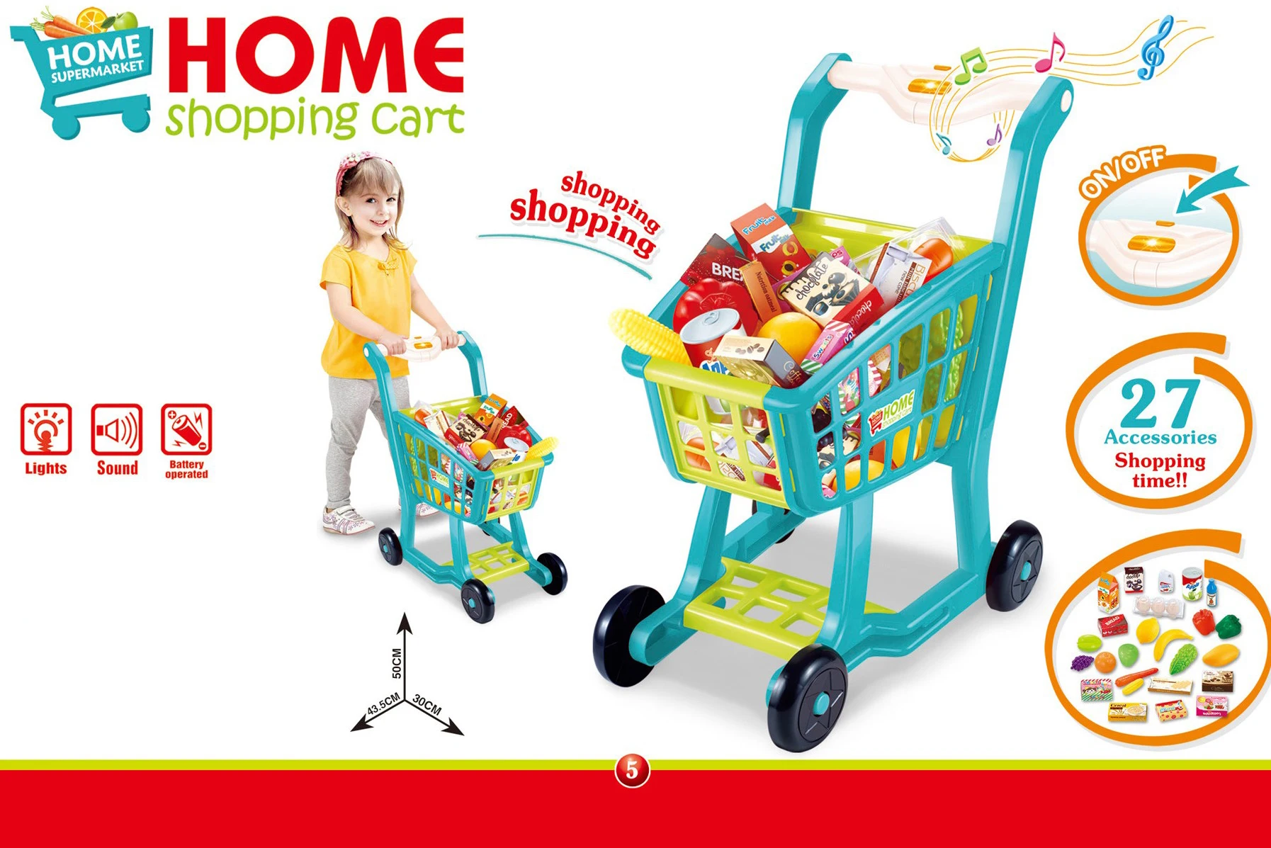 plastic toy shopping cart