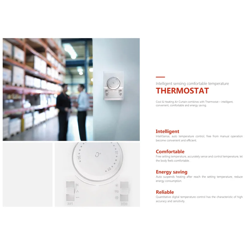 Theodoor 6G Series PTC Heater Thermal Door Air Curtain with 380V Voltage and 1 Year Warranty