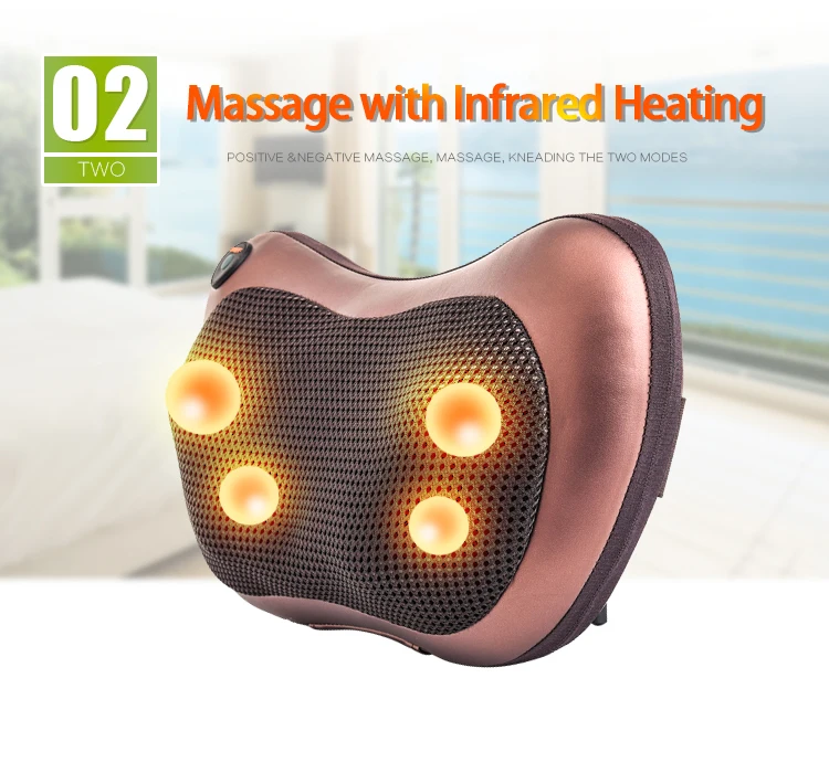 Electric Massage Pillow Back Massage Cushion Shiatsu Heat - Buy Massage ...