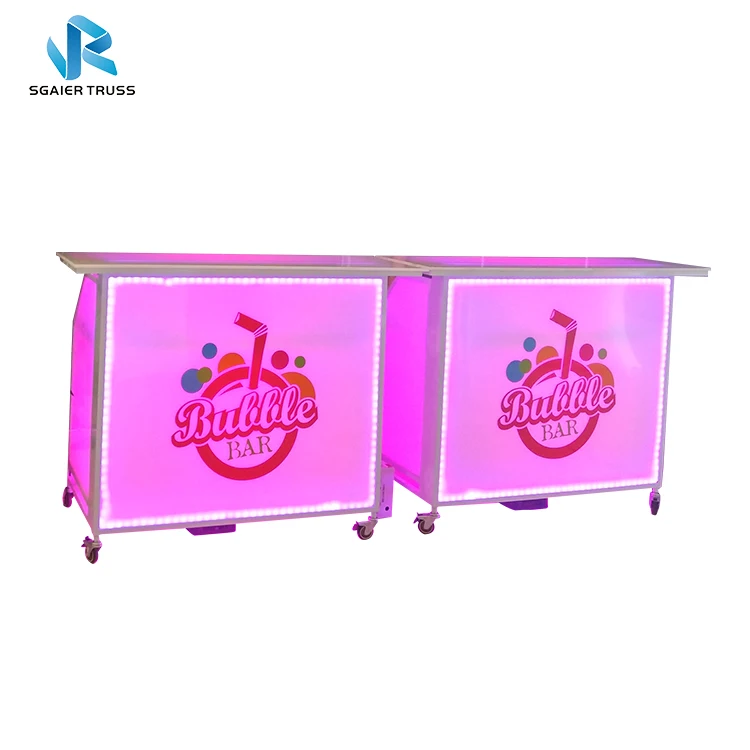 Led Lighting Mobile Folding Bar Table With Wheels Buy Mobile Lighting Folding Bar,Led Lighting