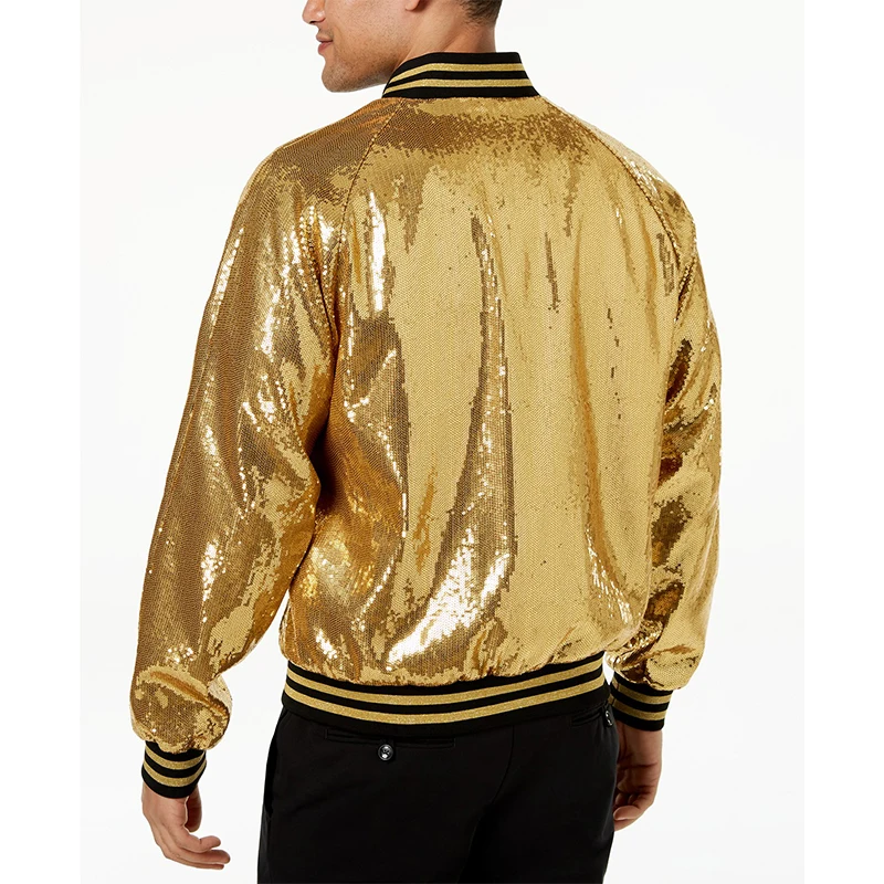 Mens Clothing Gold Sequin Bomber Jacket Men - Buy Bomber Jacket,Sequin ...