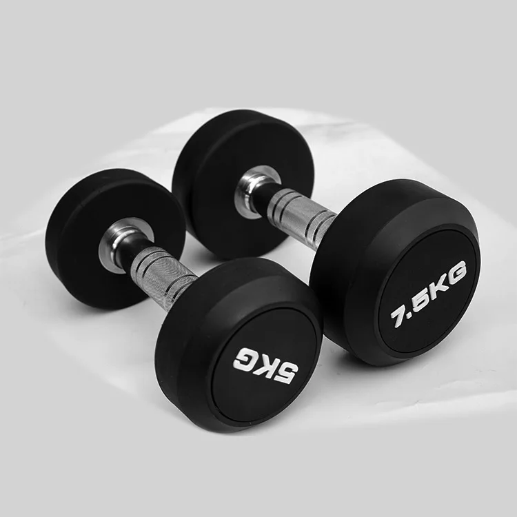New Pio Fixed Round Rubber Dumbbell For Sale Buy Rubber