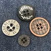 4-Holes Button Coat Custom Logo Black Grey Colorful Sewing Buttons For Clothing