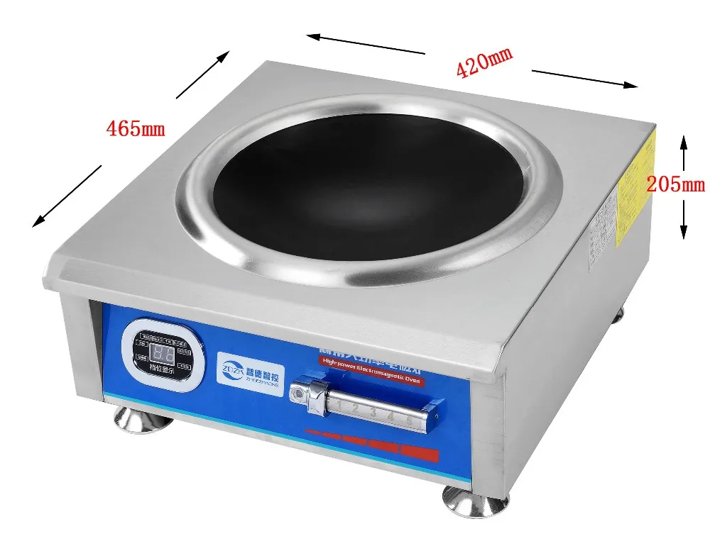 5000w Stainless Steel Commercial Concave Fry Induction Wok Cooker Buy