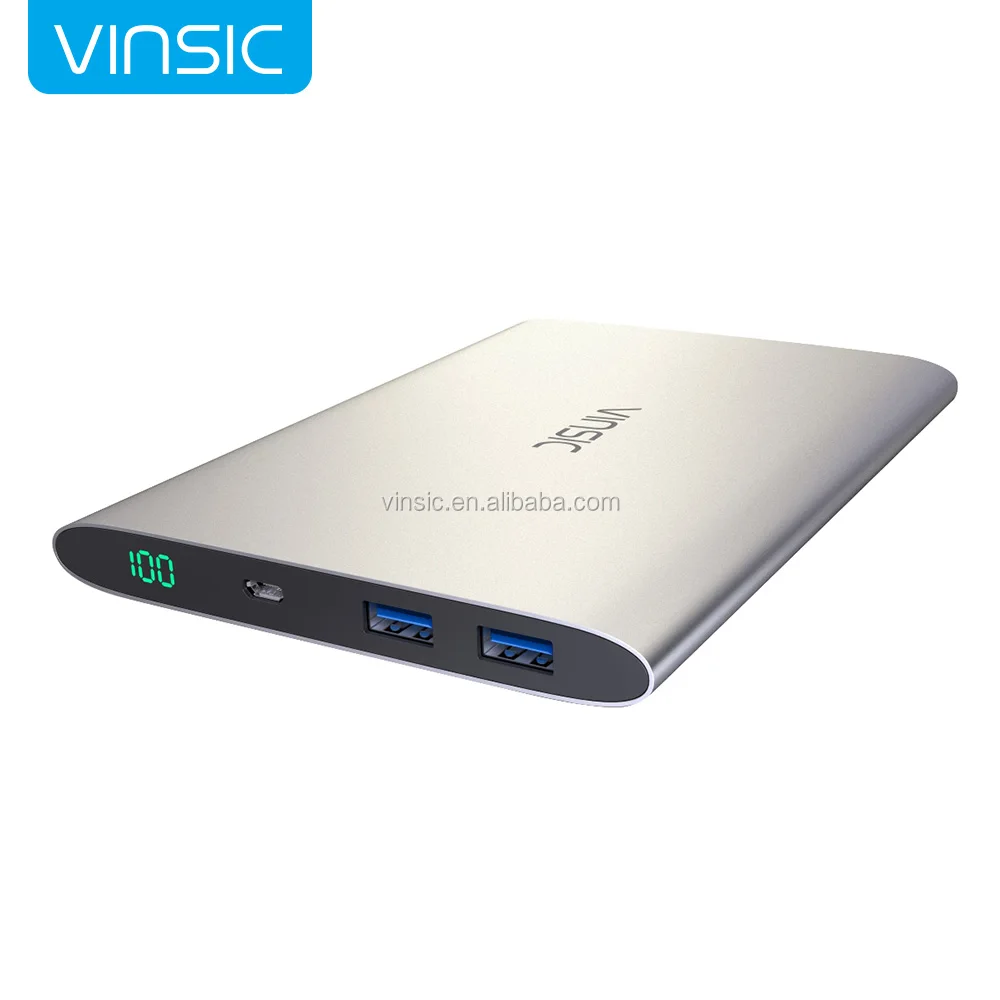 Factory Price Charging Brand VINSIC 20000mAh Power Bank Power Supply Dual USB External Battery Charger Universal