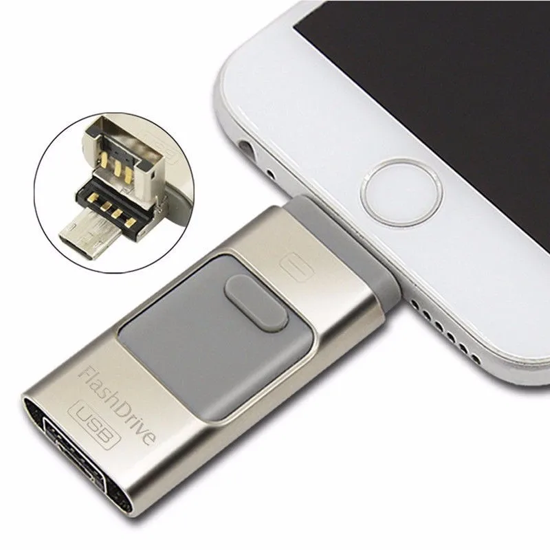 Latest 3 In 1 Otg Usb Flash Drive For Phone Android Mobile Phones Pc Buy 3 In 1 Usb Flash