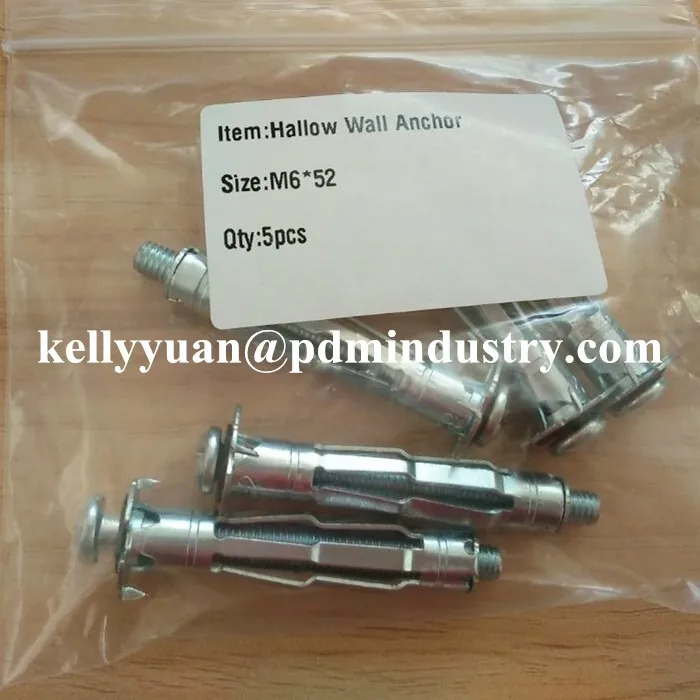 Metal Hollow Wall Anchor Cavity Wall Anchor M4 M5 M6 With Zinc Plating
