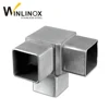 304 stair railing pipe flush joiner square angle connector