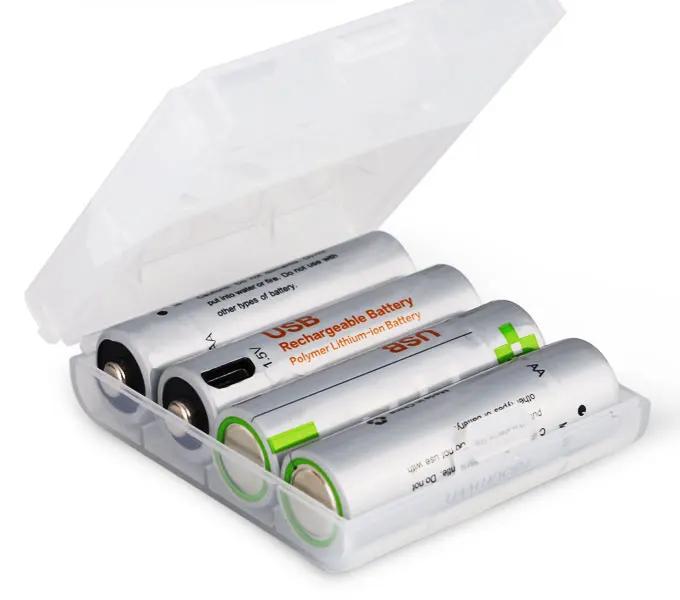 14500 Rechargeable Lithium Ion Battery 1200mAh Micro USB 1.5V Batteries