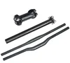 Toseek Full Carbon Fiber Bicycle Handlebar Set 3k Flat Riser Handlebar +stem +seatpost Mtb Mountain Bike Bicicleta Bicycle Part