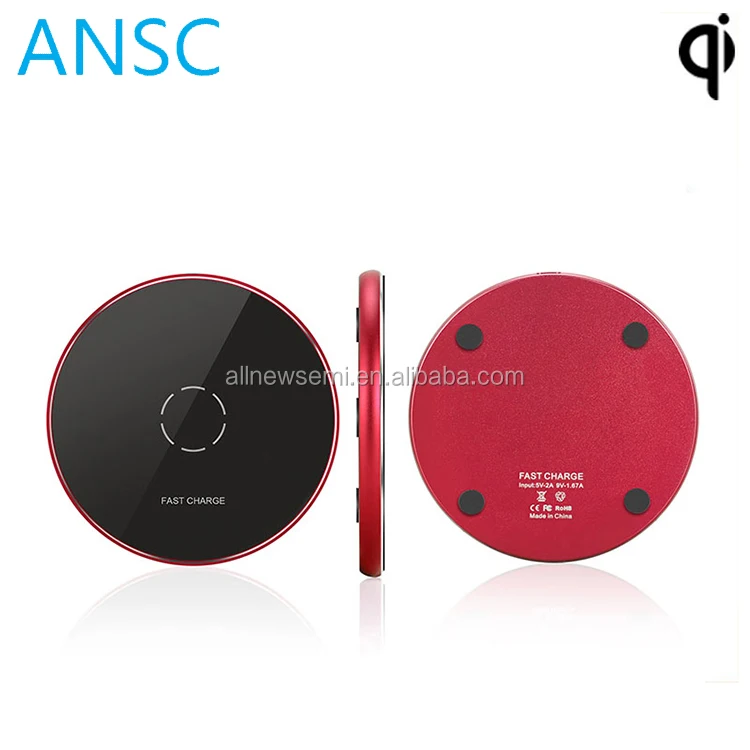 Round Pad And Receiver Mobile Phone Charging Qi Certified Wireless Charger