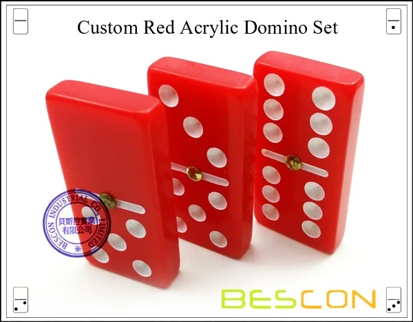 Custom Red Acrylic Domino Game Set View Custom Red Acrylic Domino Game Set Bescon Product Details From Ningbo Bescon Games And Appliances Co Ltd On Alibaba Com