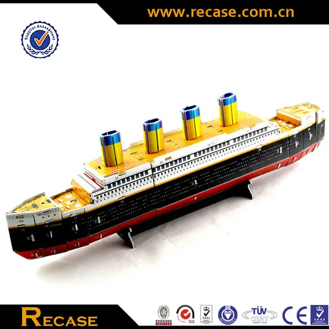 eco-friendly pretty 3d puzzle titanic ship model colorful diy