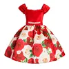 2018 flower floral fashion kids party wear girl tutu dress with best service and low price